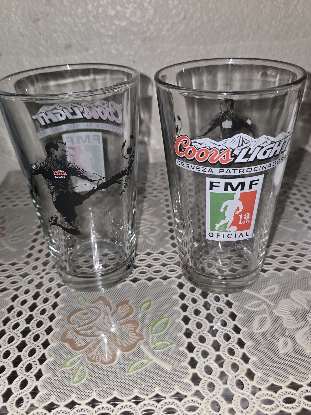 Fifa Coors Light Clear Glass Set Of 2